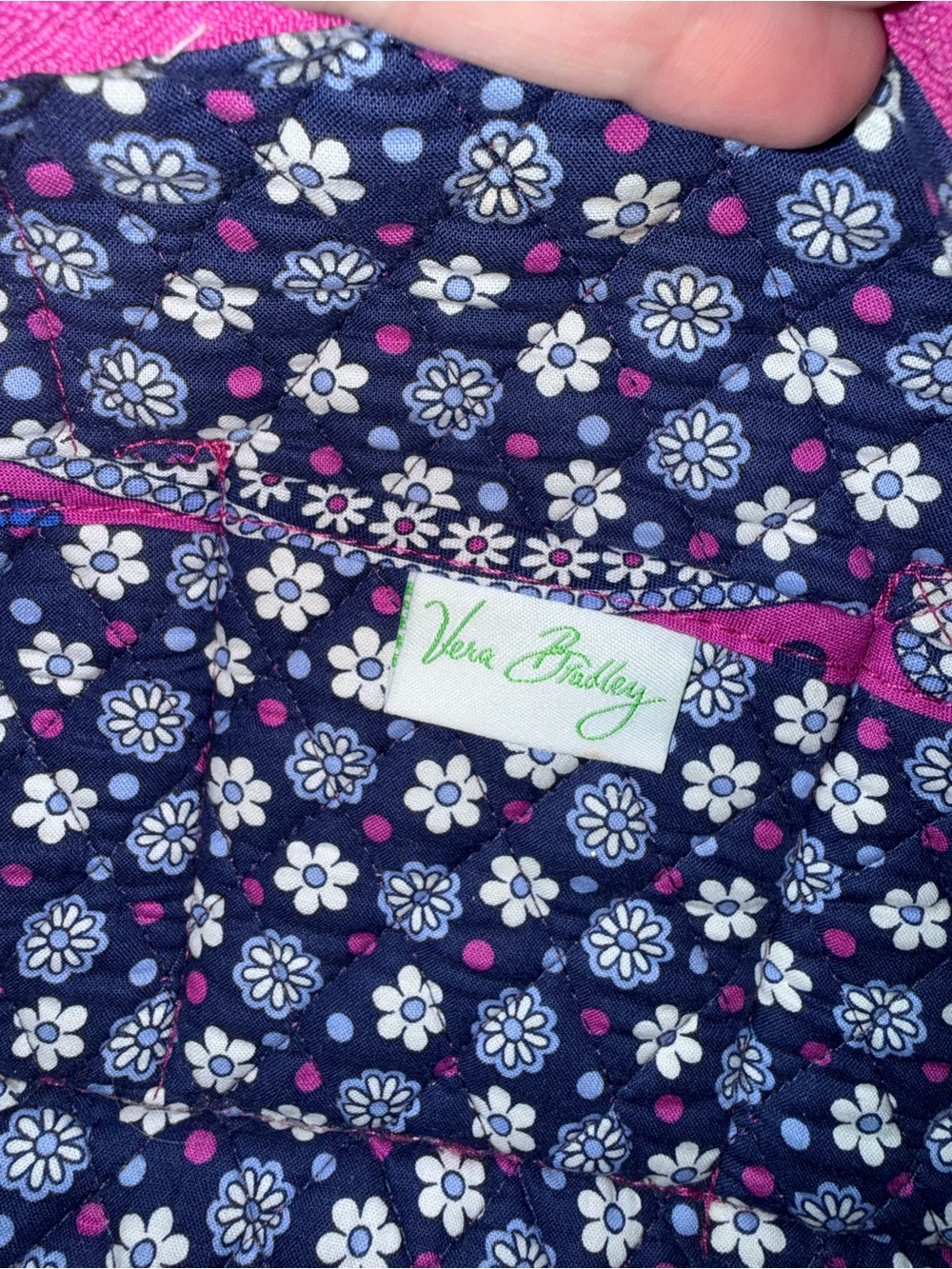 Vera Bradley Pink Paisley Shoulder Bag with Matching Cosmetic Pouch - Picture 5 of 10